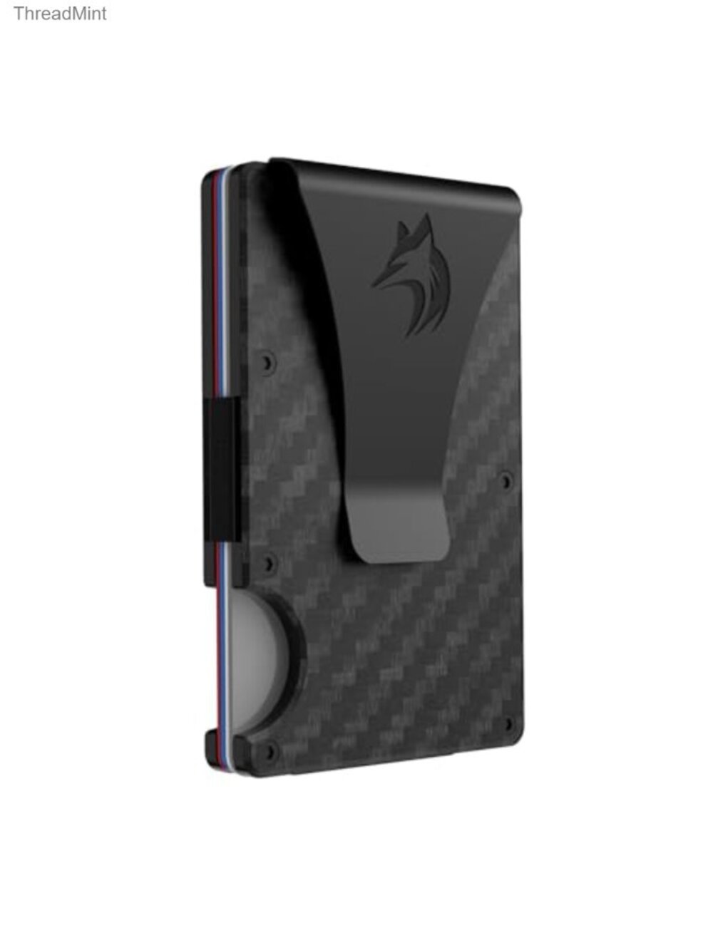 Minimalist RFID Blocking Carbon Fiber Wallet with Money Clip Slim Compact
